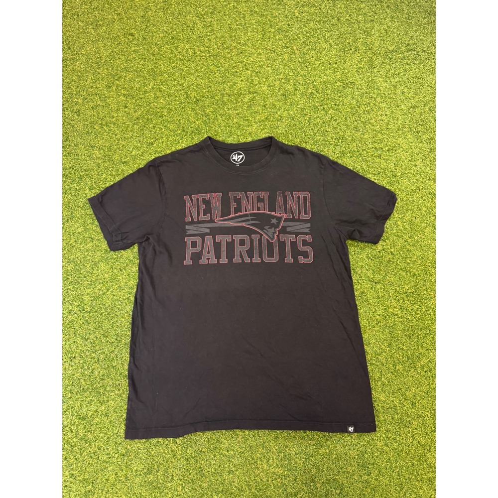 47 Brand New England‎ Patriots Mens Small Black Graphic T-Shirt NFL Football Tee